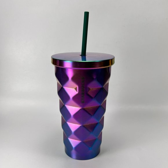 Starbucks Purple Pineapple Iridescent Rainbow Stainless Steel Cold Cup Tumbler